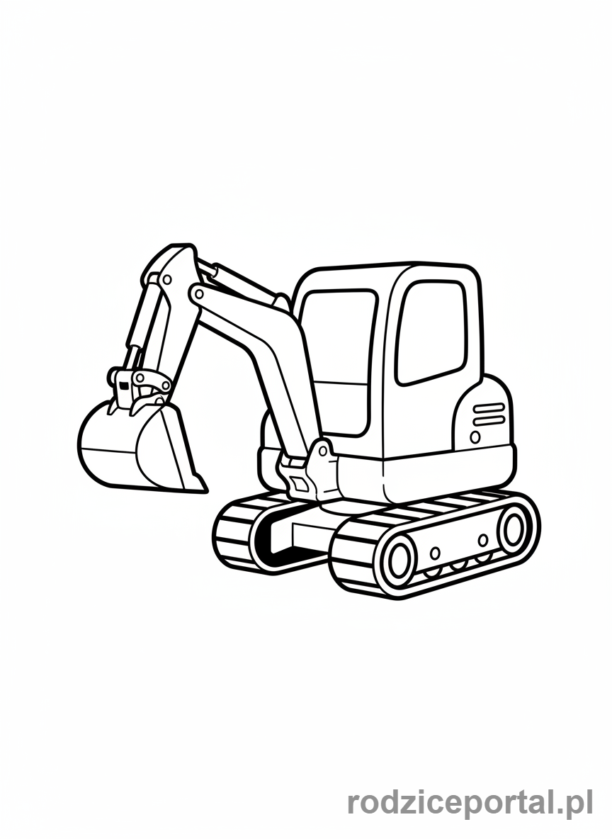 Kolorowanka Koparki - Koparka miniaturowa