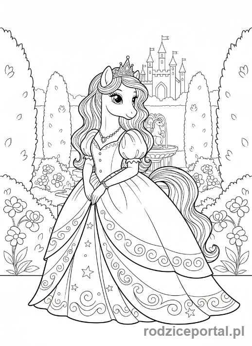 Kolorowanka Kucyki - Kucyk-księżniczka