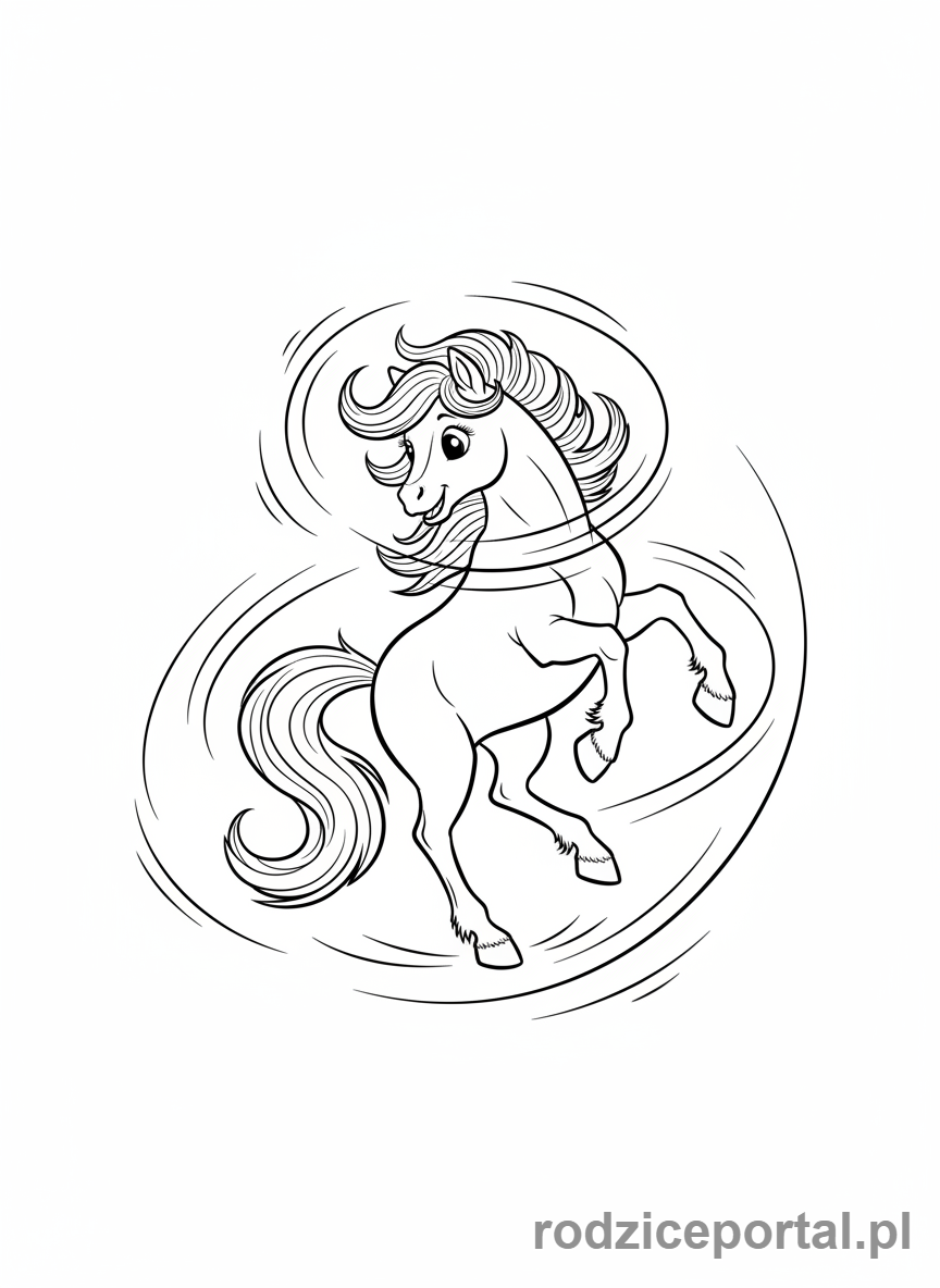 Kolorowanka Kucyki - Kucyk robiący piruety