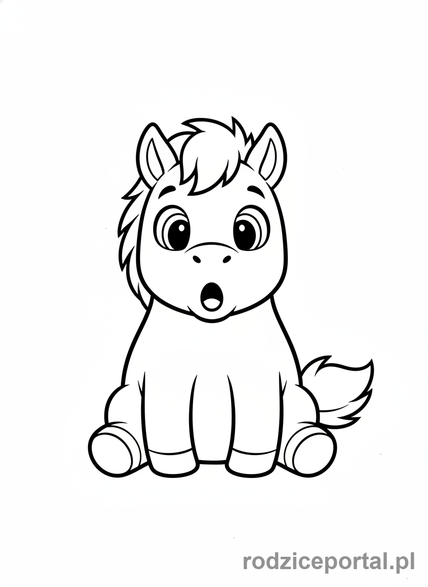 Kolorowanka Kucyki - Kucyk siedzący jak pies