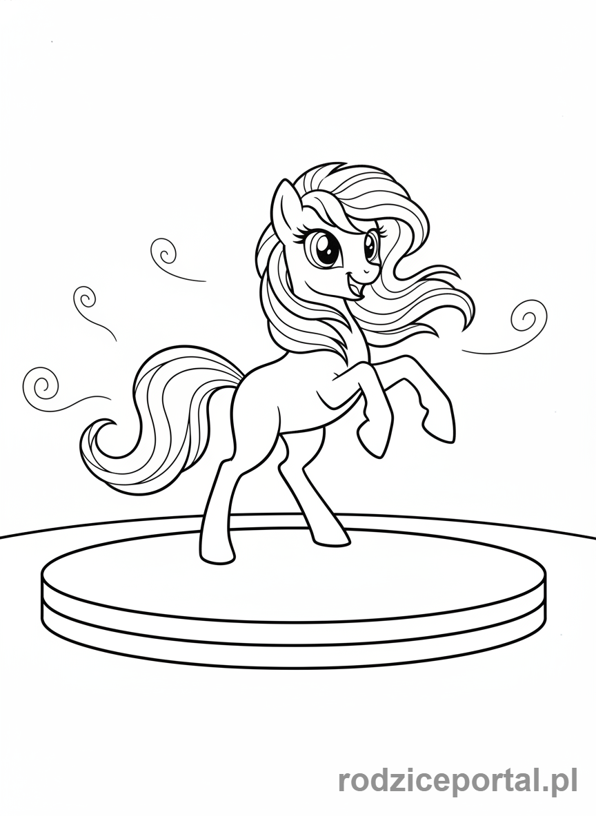 Kolorowanka Kucyki - Kucyk tańczący