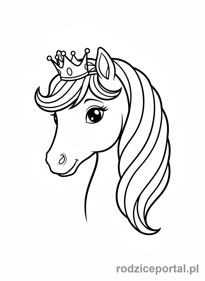 Kolorowanka Kucyki - Kucyk w koronie