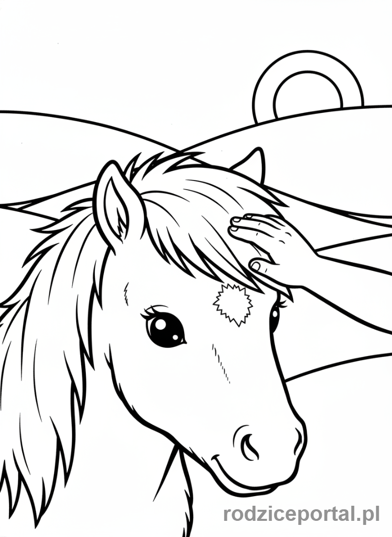 Kolorowanka Kucyki - Kucyk z dzieckiem (zabawa)