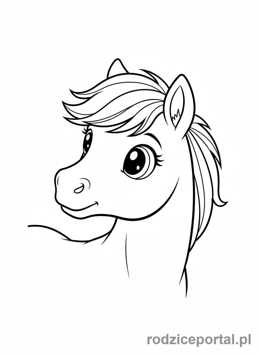 Kolorowanka Kucyki - Zaciekawiony kucyk