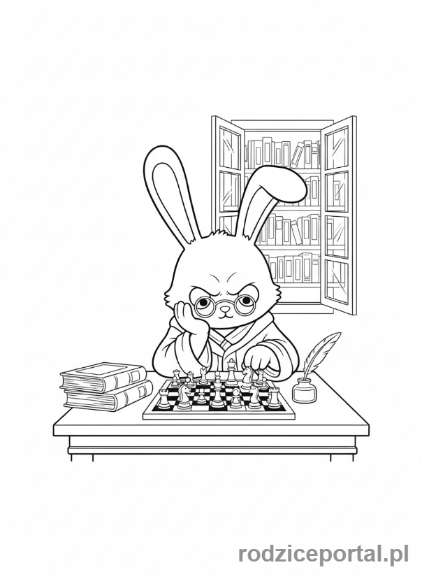 Kolorowanka Labubu - Labubu grające w szachy