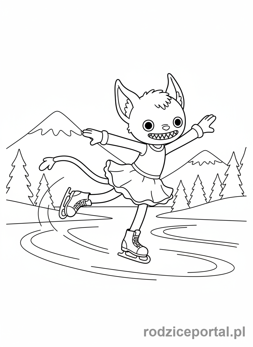 Kolorowanka Labubu - Labubu na lodach