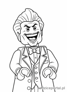 Kolorowanka Lego Batman - Joker Lego śmiejący się