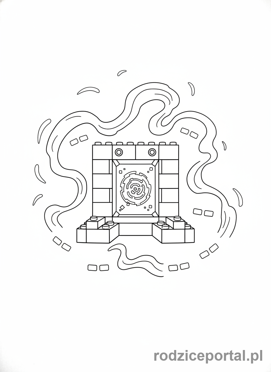 Kolorowanka Lego Minecraft - Portal do Kresu