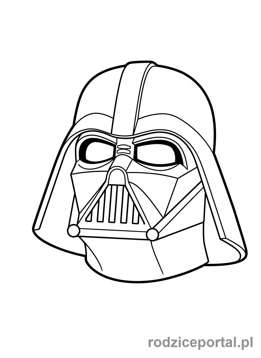Kolorowanka Lego Star Wars - Darth Vader w zbliżeniu