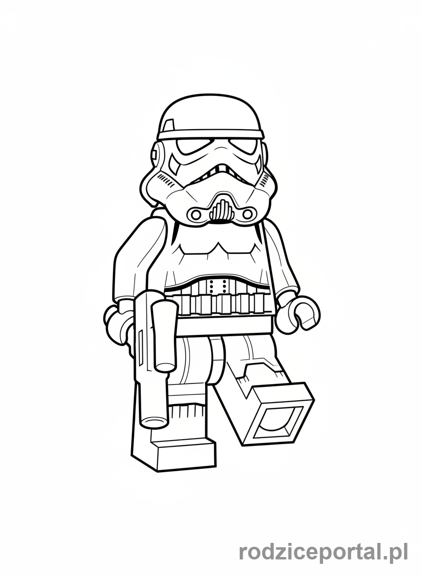 Kolorowanka Lego Star Wars - Szturmowiec z blasterem
