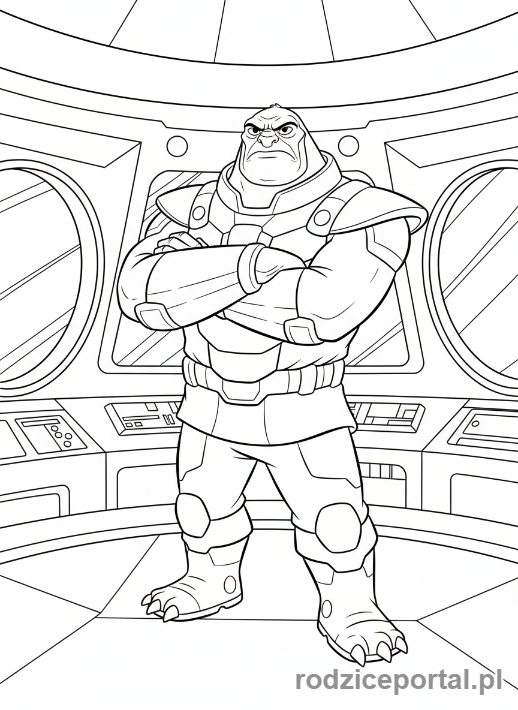 Kolorowanka Lilo I Stich - Cała sylwetka Gantu