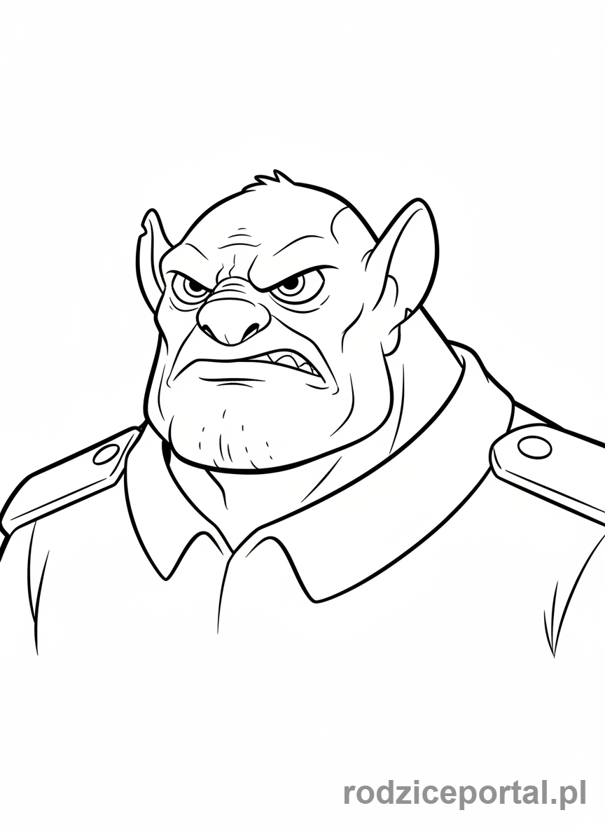 Kolorowanka Lilo I Stich - Gantu groźnie wyglądający