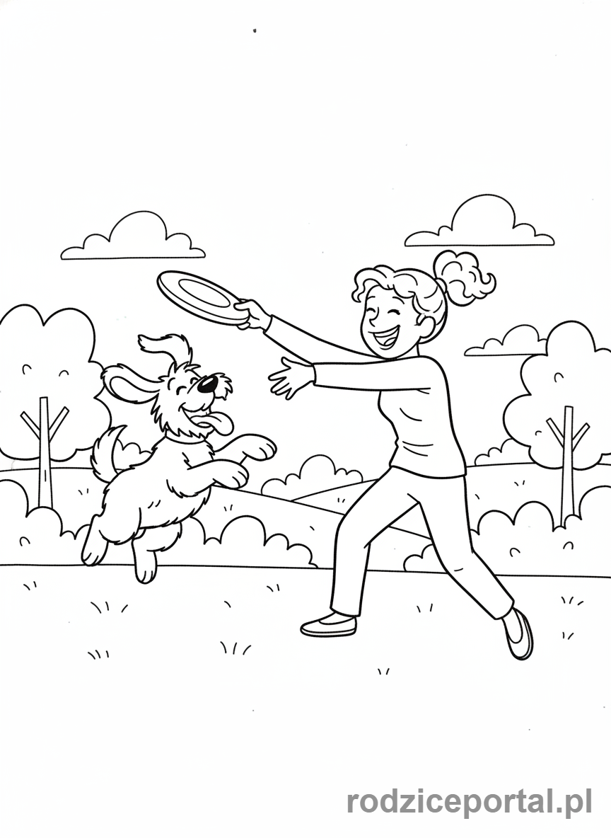 Kolorowanka Marta Mówi - Marta i Helen bawiące się w parku