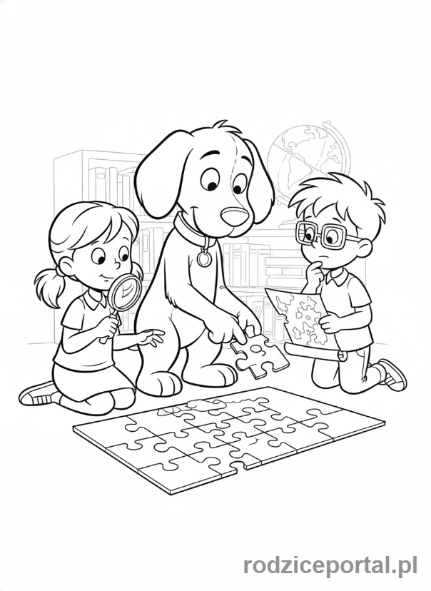 Kolorowanka Marta Mówi - Marta pomagająca rozwiązać problem