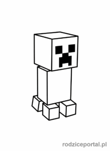 Kolorowanka Minecraft - Creeper z Minecraft