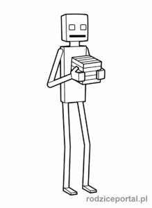Kolorowanka Minecraft - Tajemniczy Enderman