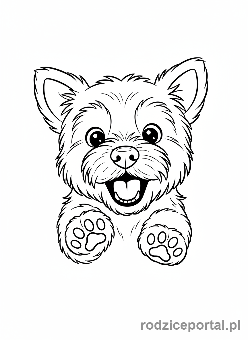 Kolorowanka Pieski - Piesek szczekający