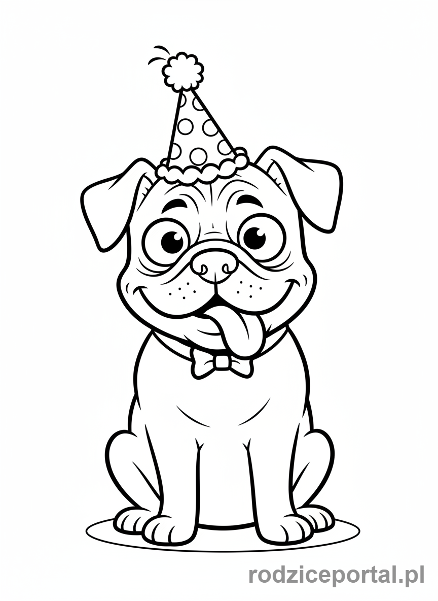 Kolorowanka Pieski - Piesek w kapeluszu