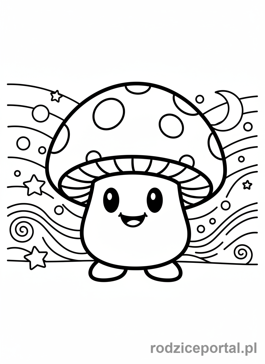 Kolorowanka Plants Vs Zombies - Grzyb Puff-shroom w nocy