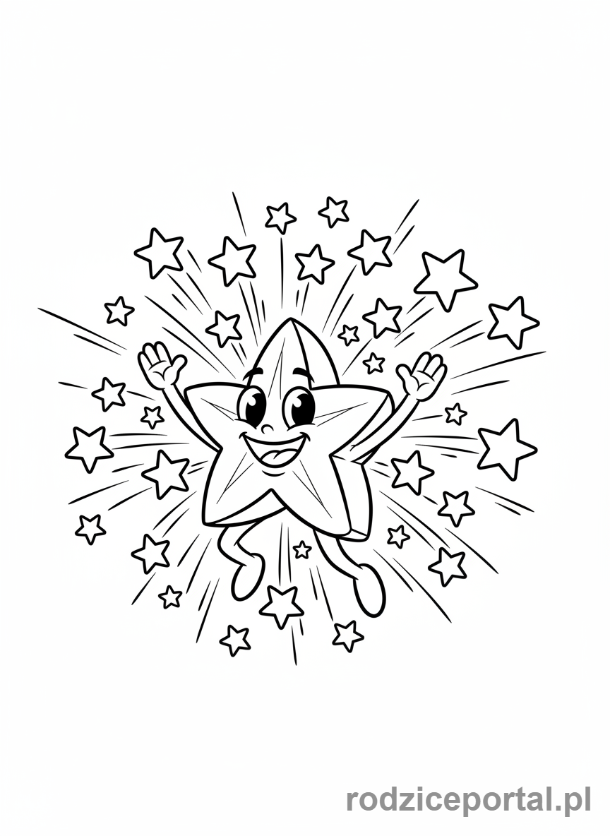 Kolorowanka Plants Vs Zombies - Gwiezdny owoc strzelający w pięciu kierunkach.