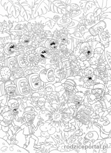 Kolorowanka Plants Vs Zombies - Plants vs Zombies: wielka bitwa.