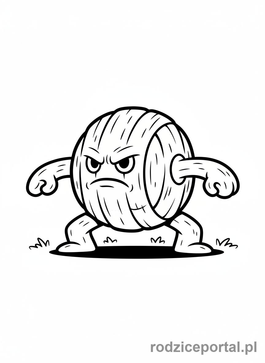 Kolorowanka Plants Vs Zombies - Wall-nut jako obrona.