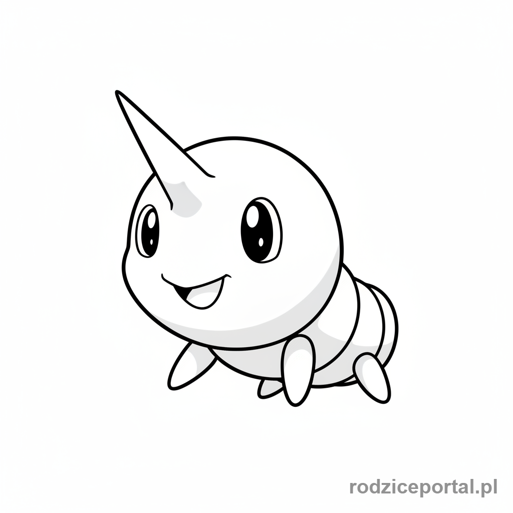 Kolorowanka Pokemon - Weedle z ostrym rogiem
