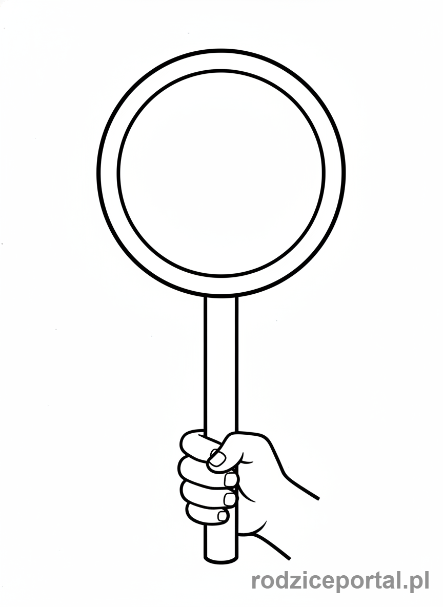 Kolorowanka Policja - Znak STOP policyjny