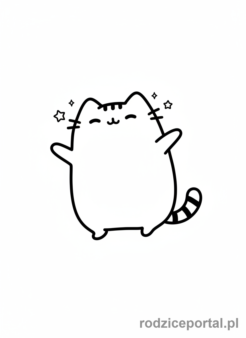 Kolorowanka Pusheen - Pusheen tańcząca