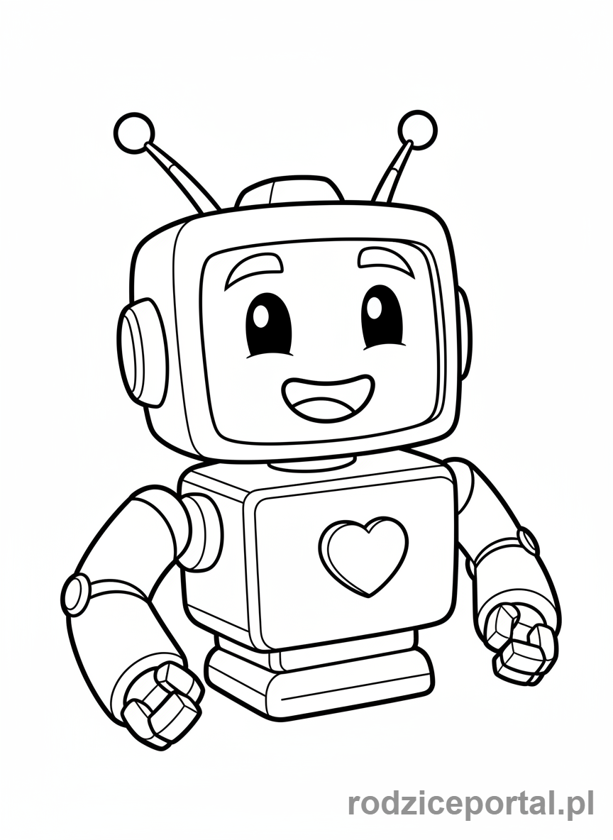 Kolorowanka Roblox - Robotyczny przyjaciel Roblox