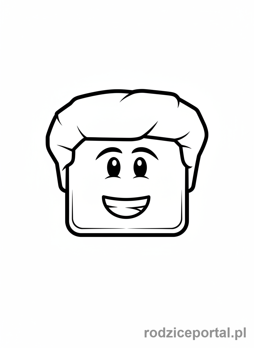Kolorowanka Roblox - Uśmiechnięta twarz postaci Roblox