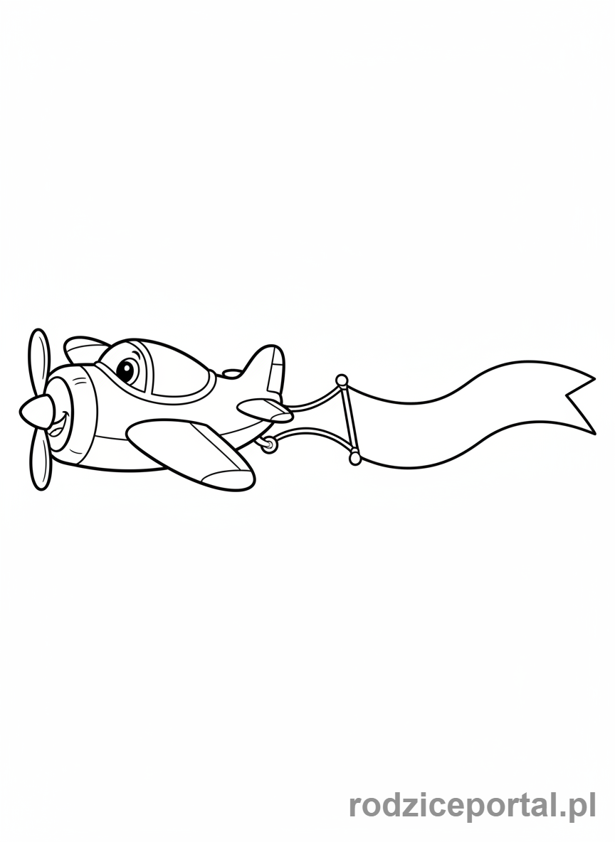 Kolorowanka Samoloty - Samolot z napisem 