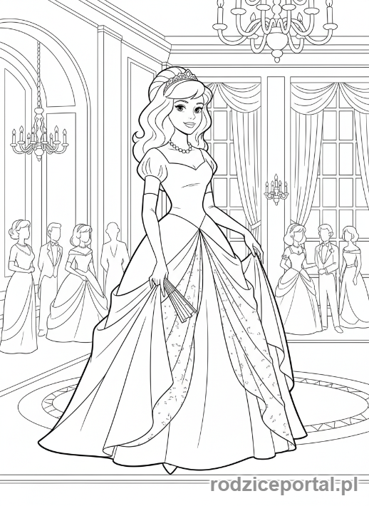 Kolorowanka Scooby Doo - Daphne w balowej sukni