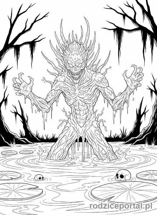 Kolorowanka Scooby Doo - Potwór z bagien