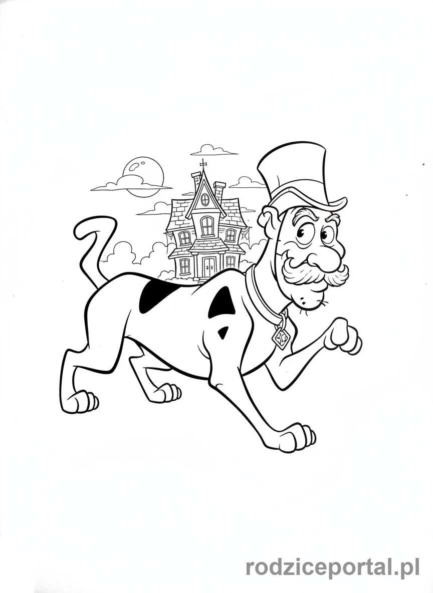 Kolorowanka Scooby Doo - Scooby-Doo w masce