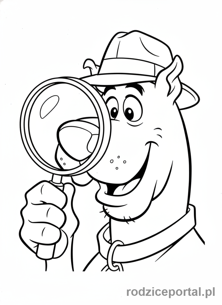 Kolorowanka Scooby Doo - Scooby-Doo w stroju detektywa
