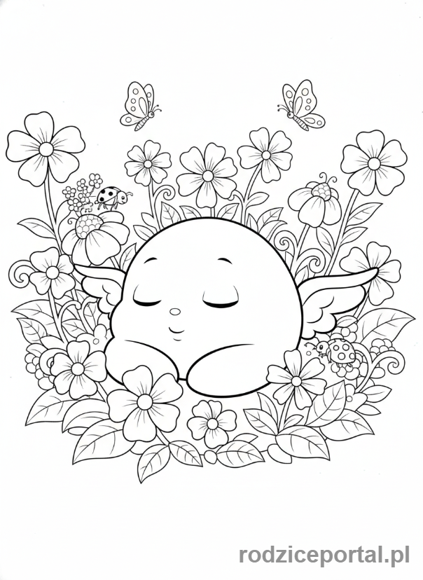 Kolorowanka Sonic - Chao śpiące w ogrodzie