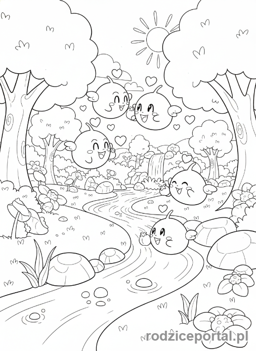 Kolorowanka Sonic - Chao unoszące się w ogrodzie