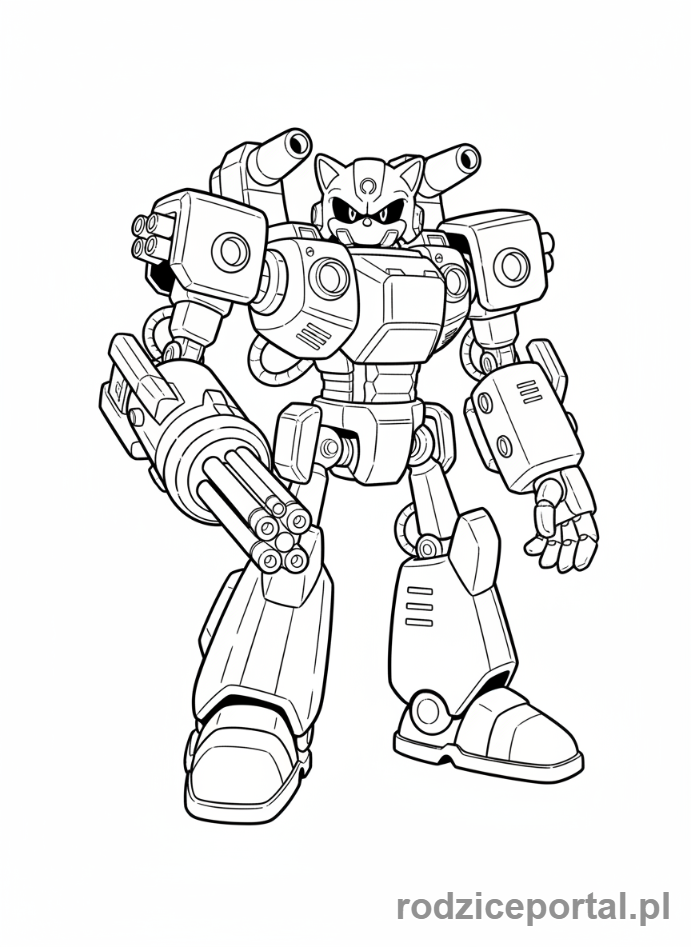 Kolorowanka Sonic - Omega E-123 w akcji