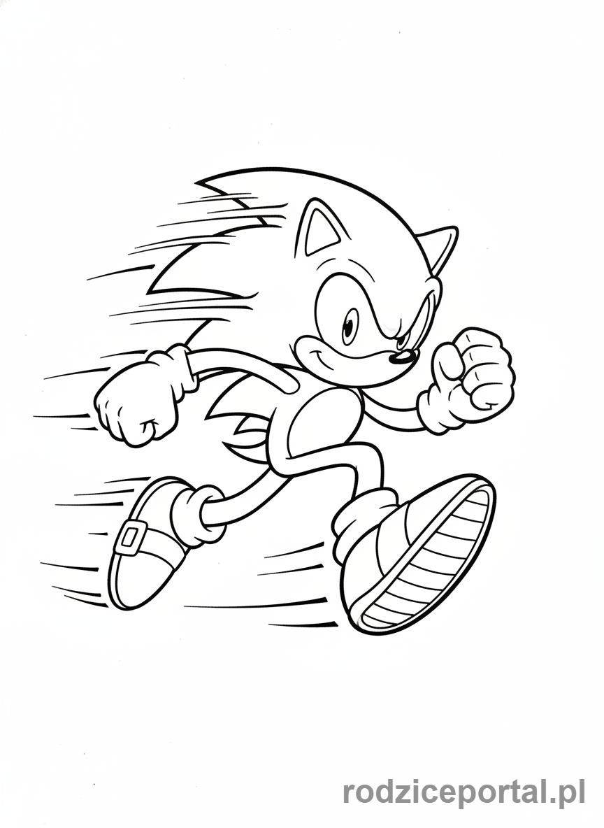 Kolorowanka Sonic - Wybuch prędkości Sonic