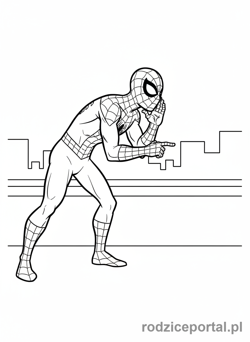 Kolorowanka Spider Man - Spider-Man szepczący sekret