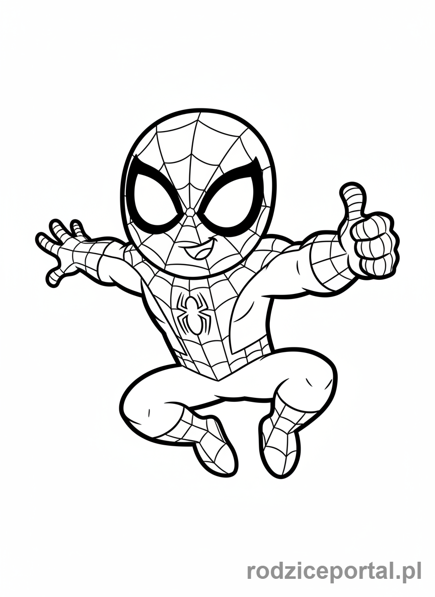 Kolorowanka Spider Man - Spider-Man w stylu kreskówkowym