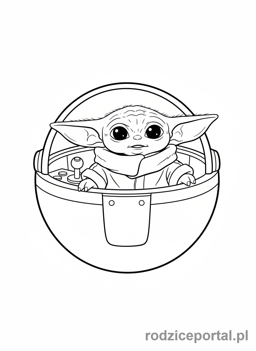 Kolorowanka Star Wars - Grogu (Baby Yoda)