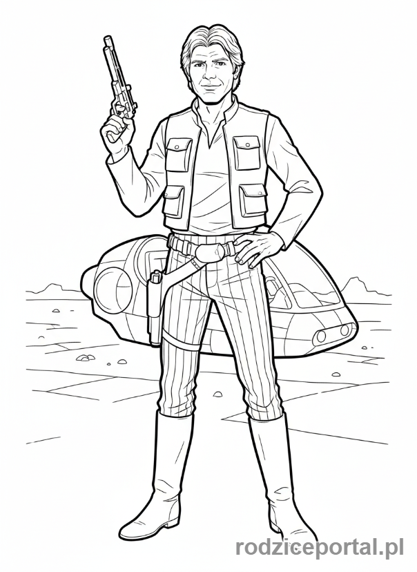Kolorowanka Star Wars - Han Solo