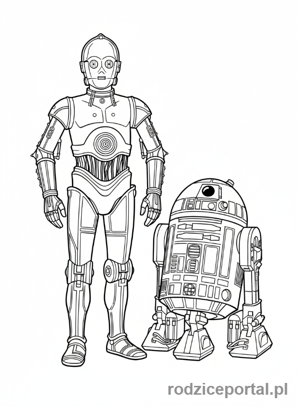 Kolorowanka Star Wars - R2-D2 i C-3PO