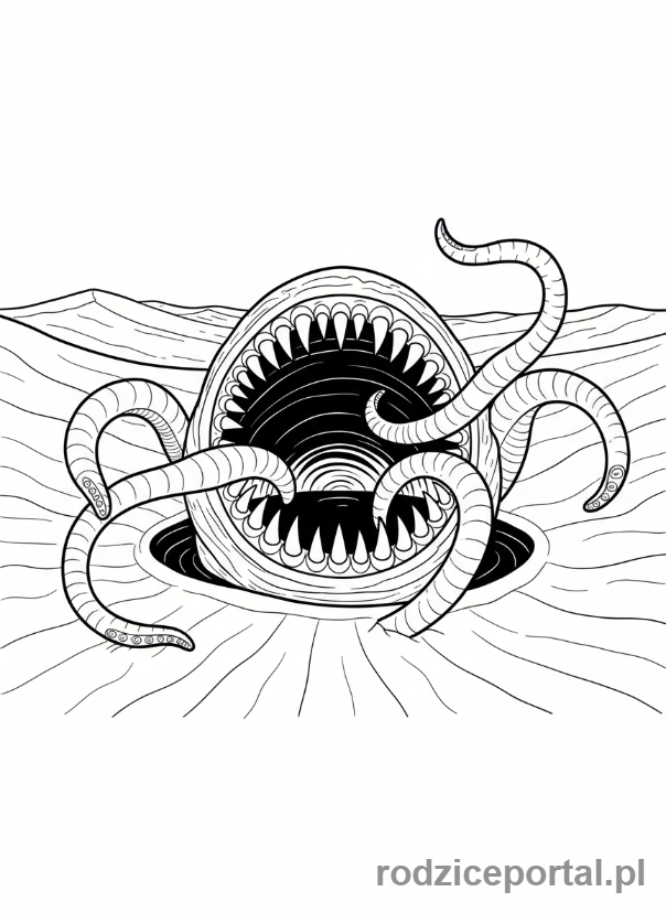 Kolorowanka Star Wars - Sarlacc Pit, niebezpieczna bestia