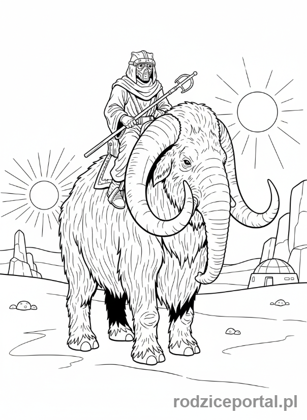 Kolorowanka Star Wars - Wampir bantha na Tatooine