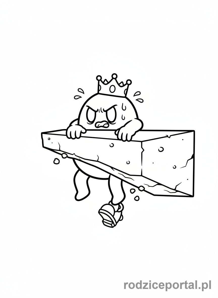 Kolorowanka Stumble Guys - Stumble Guy wiszący na krawędzi