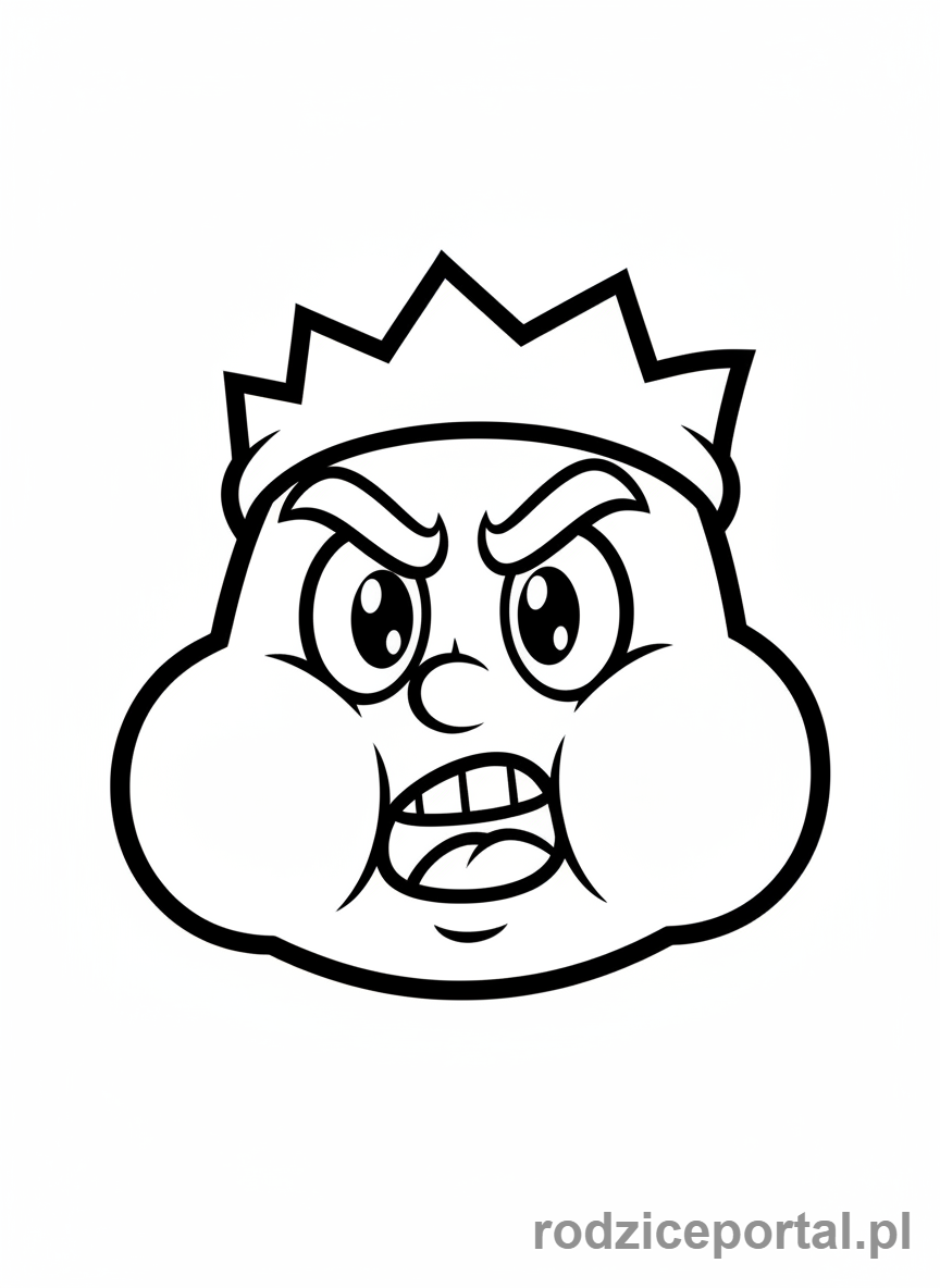 Kolorowanka Stumble Guys - Zbliżenie na twarz Stumble Guya