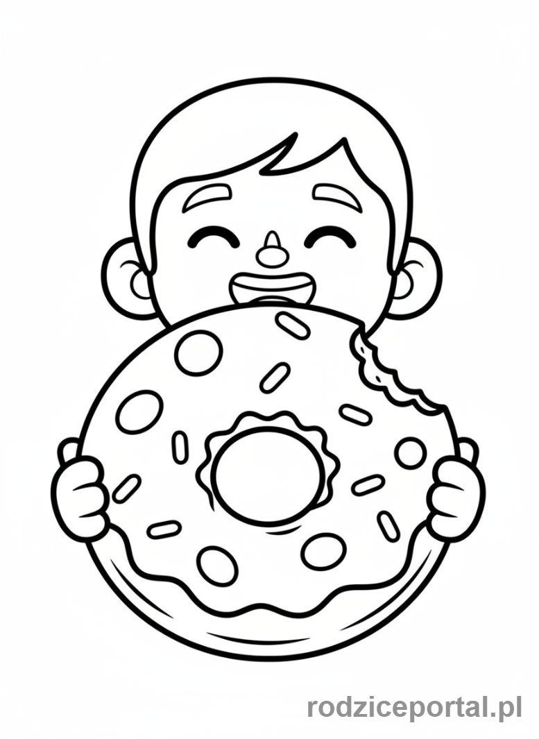 Kolorowanka Toca Boca - Postać Toca Boca je pączka